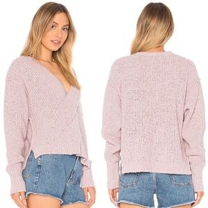 Free People Coco Twist Front Sweater In Lavender Purple Size Small